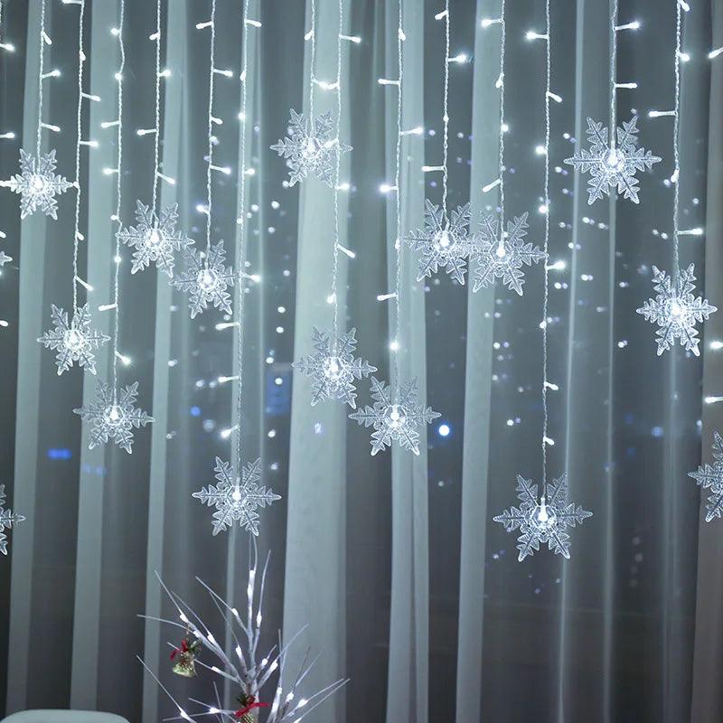 Cortina de Flocos de Neve LED - Decoração de Natal ❄️ - Compre Infinity