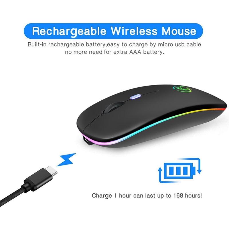 Mouse Wireless Bluetooth RGB Recarregável iMice - Compre Infinity