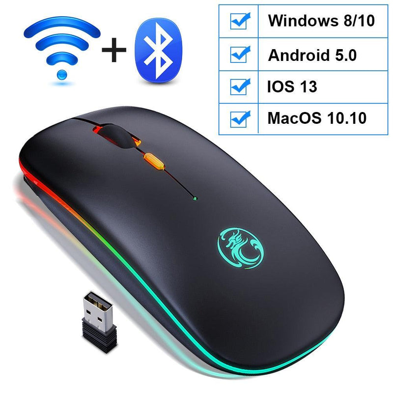 Mouse Wireless Bluetooth RGB Recarregável iMice - Compre Infinity